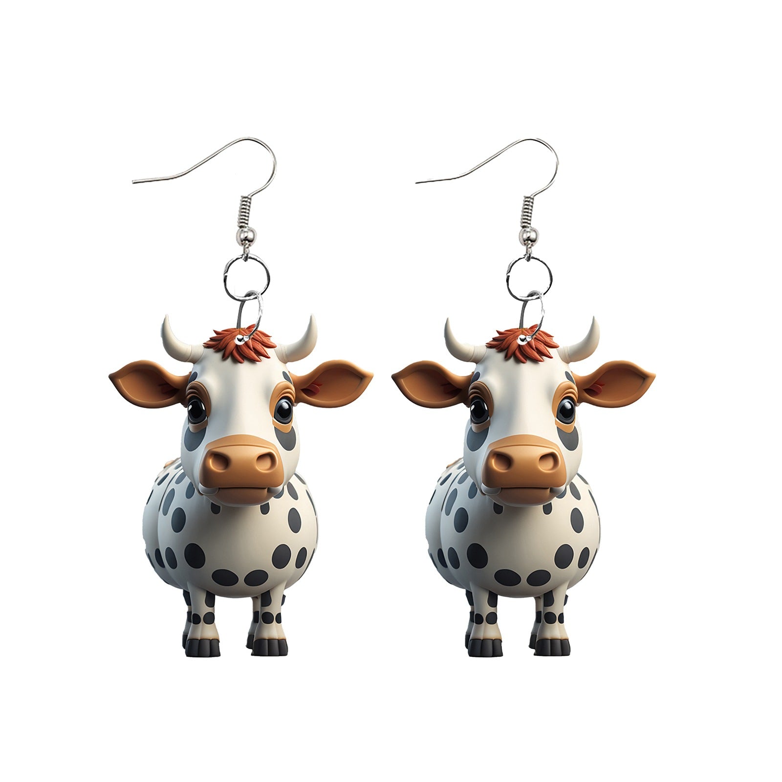 Wholesale Cartoon Cute Farm Yak Creative Acrylic Earrings