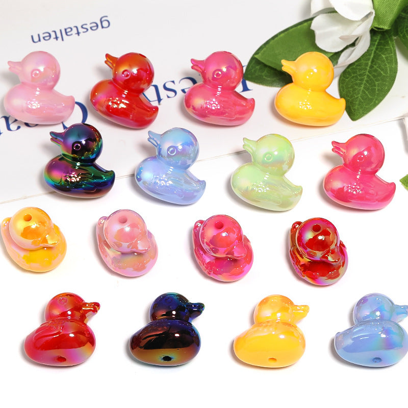 Wholesale 50pcs Cartoon Acrylic  Duckling DIY Accessories Beads