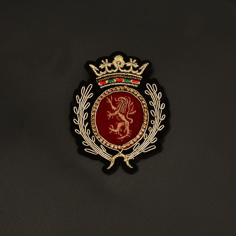 Wholesale Chic 3D Embroidered Badge Brooch For Suits ets Bags Fashion Accessory Boutique Resale