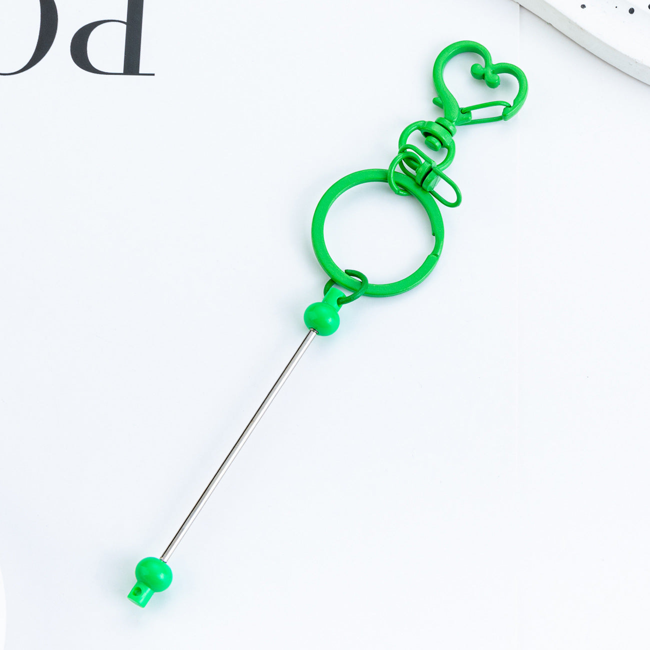 Wholesale DIY Beaded Heart Keychain Pendant Event Commemorative Small Gift Keychain Creative Luggage Pendant Keychain