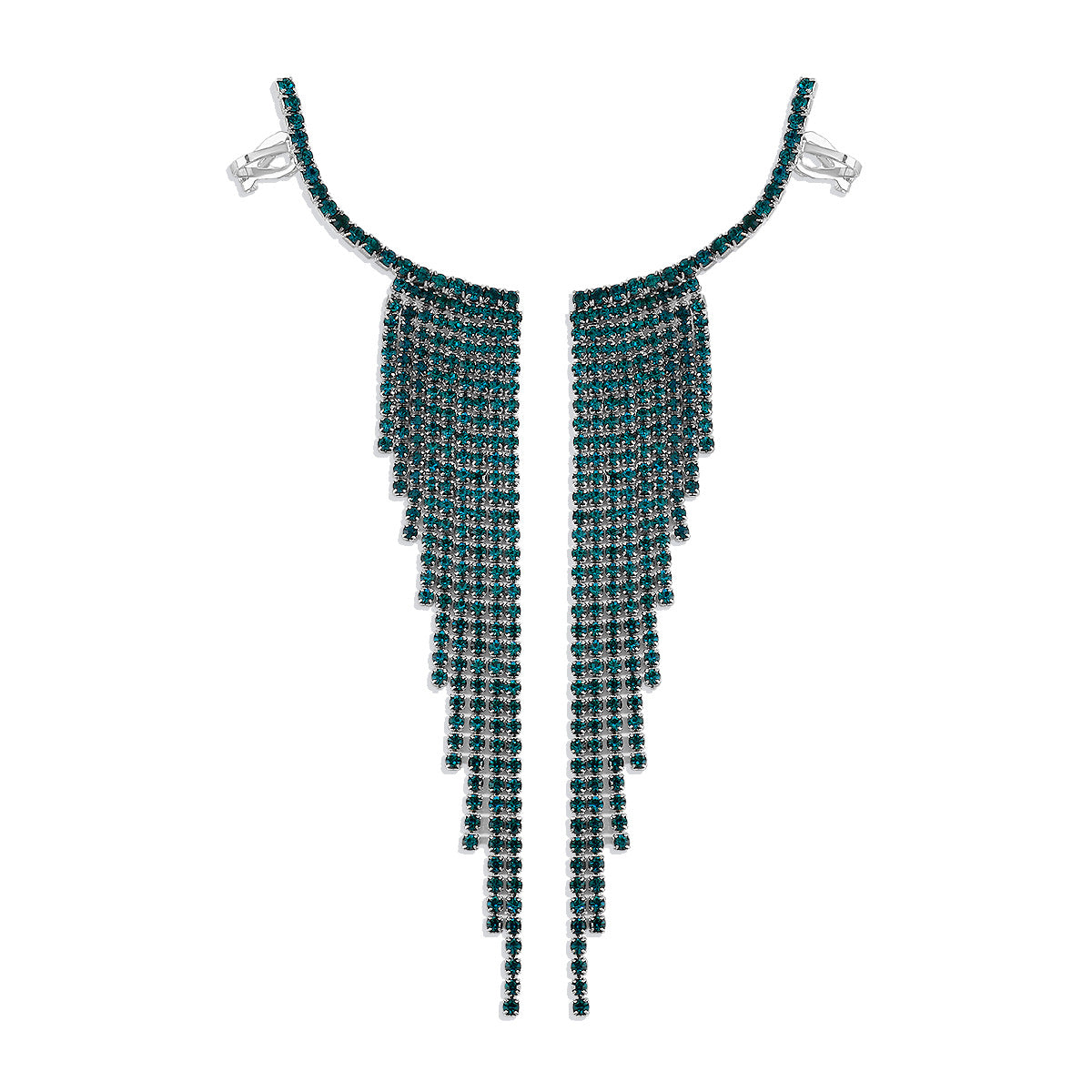 Wholesale Alloy Rhinestone Tassel Earrings