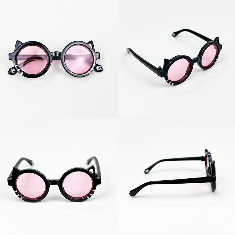 Wholesale 6. 5cm wide cat sunglasses  Doll Accessories