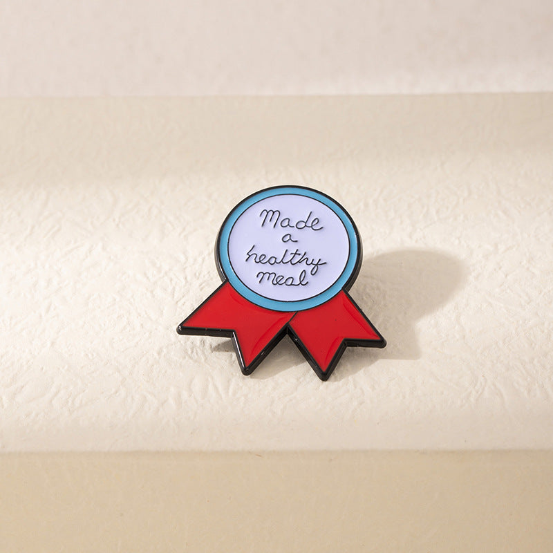 Wholesale Colorful Alloy Enamel Letter Badge Brooch