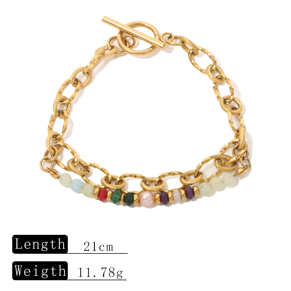 Wholesale Stainless Steel Heart Cherry Bracelet