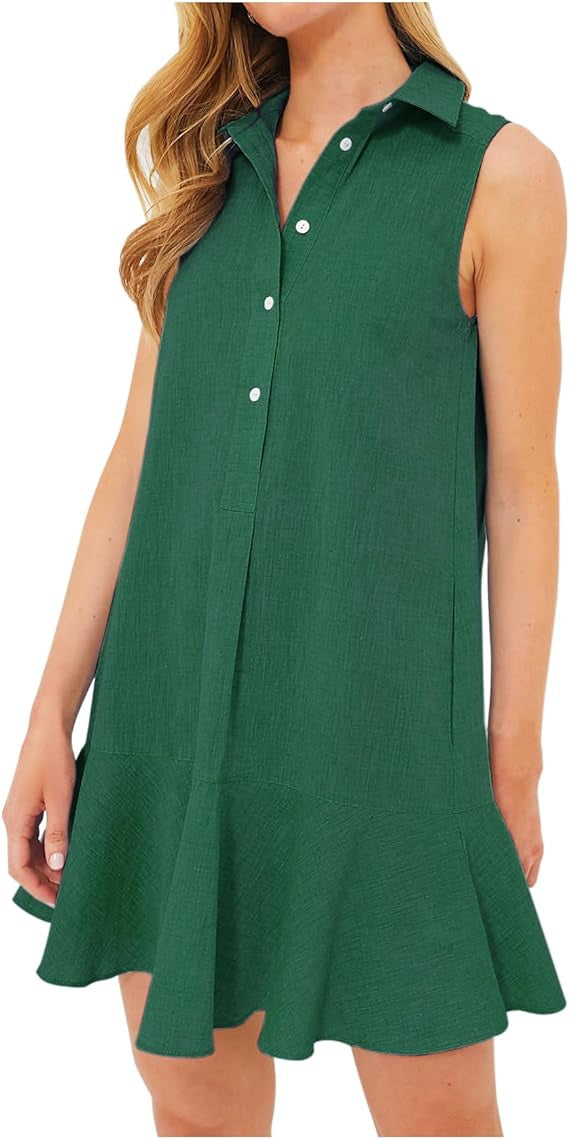 Wholesale spring and summer pure cotton sleeveless shirt with lotus leaf hem for Women Clothes