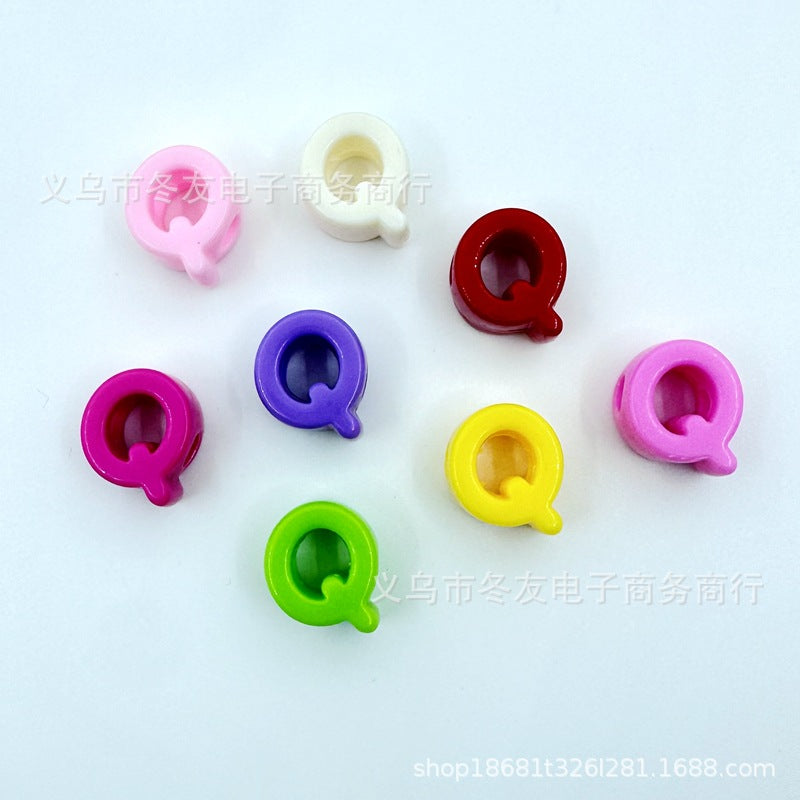 Wholesale  20pcs/pack   Acrylic large-hole letter Letter Beads