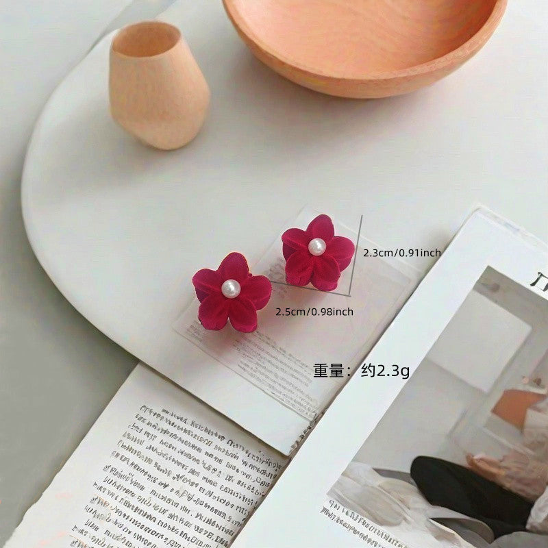 Wholesale Colorful Acrylic Egg Flower Women's Head DIY Shark Clip Hairpin Jewelry