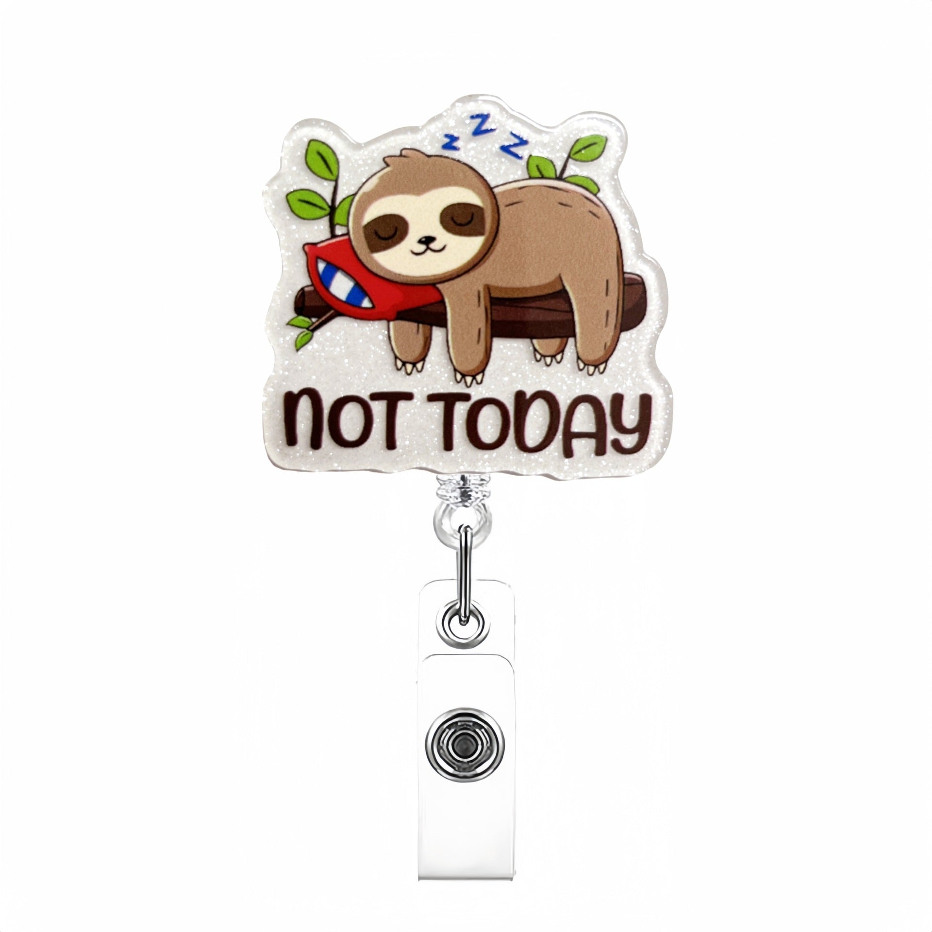 Wholesale Creative Animal Quotes Acrylic DIY Retractable Pull-Down Keychain