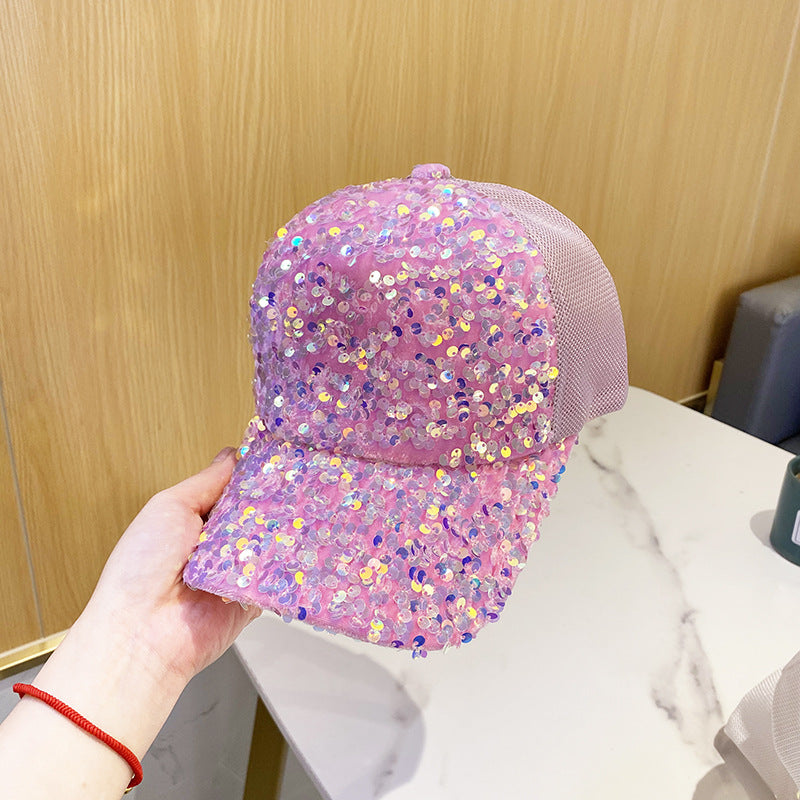Wholesale Sequin Sunscreen Cotton Baseball Caps