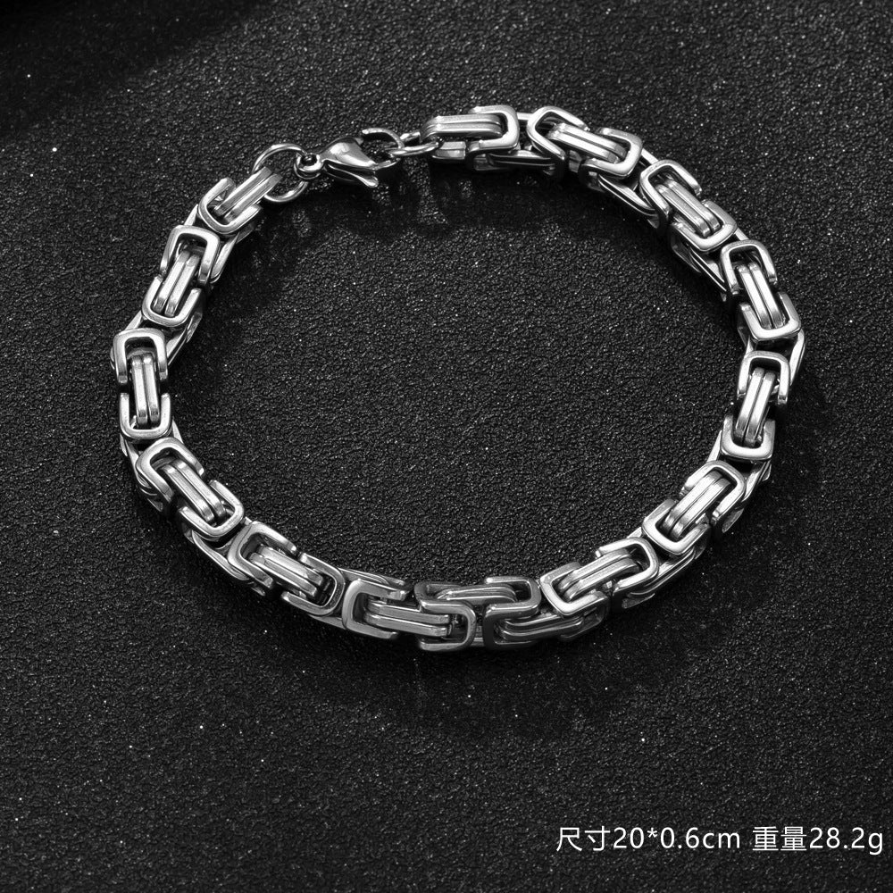 Wholesale Hip hop trendy Cuban chain titanium bracelet