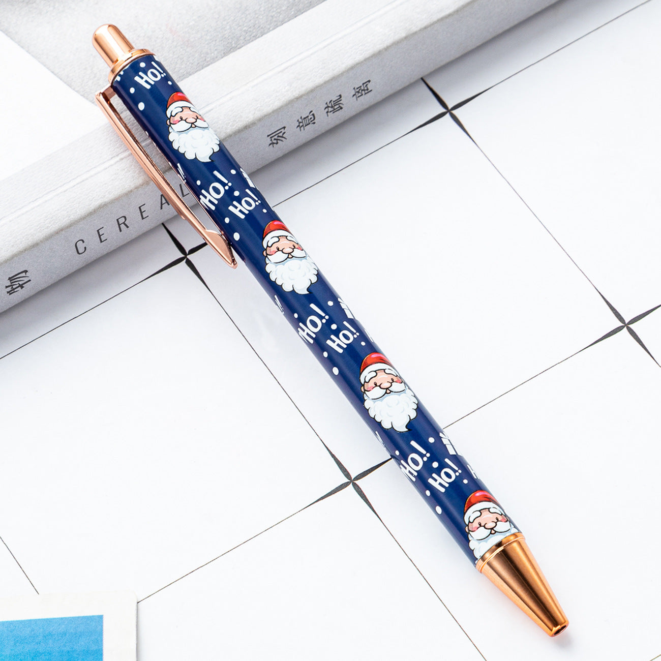 Wholesale 2pcs Pens Cartoon Creative Christmas Series Push Ballpoint Pen
