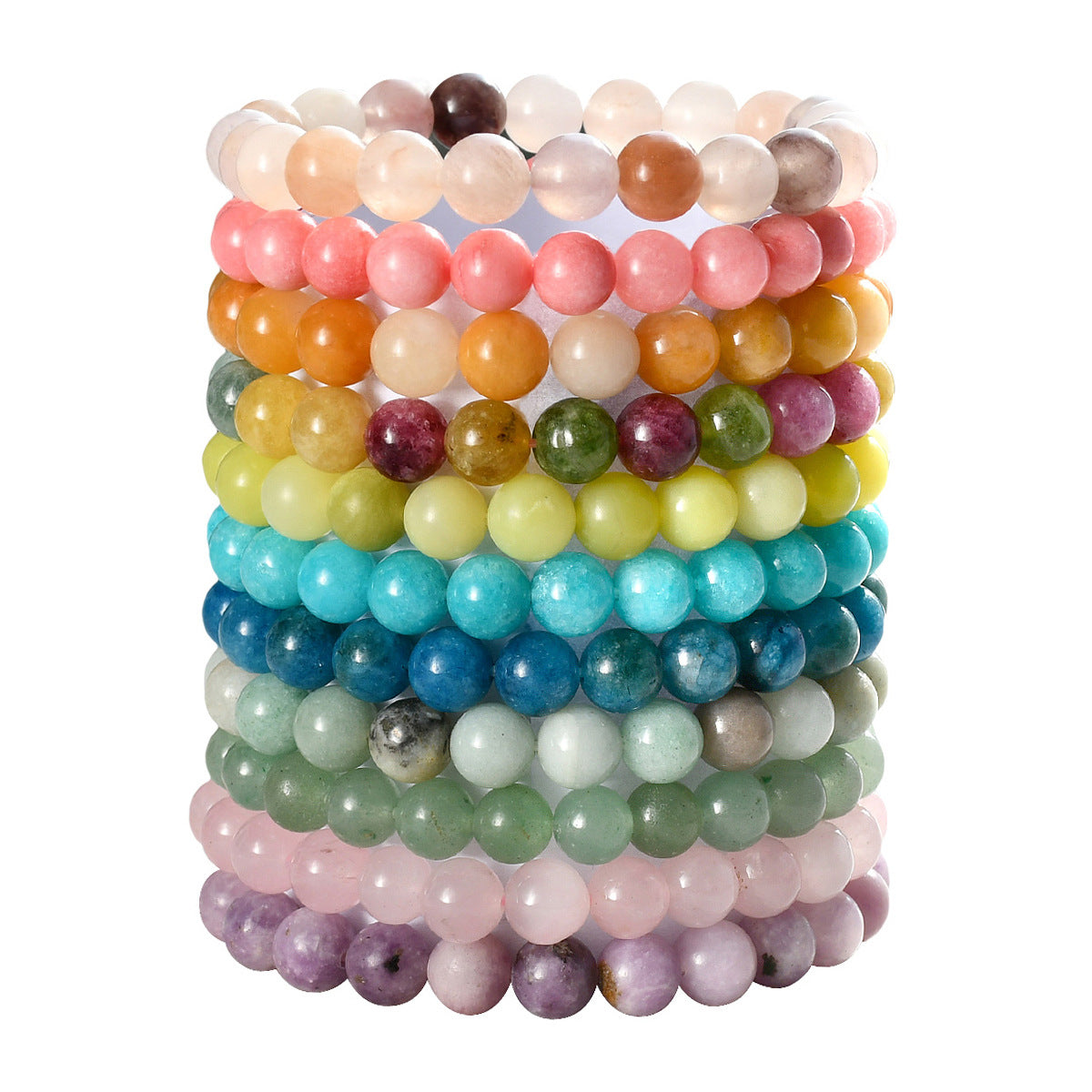 Wholesale New Chinese bracelet 8mm round beads natural stone bracelet