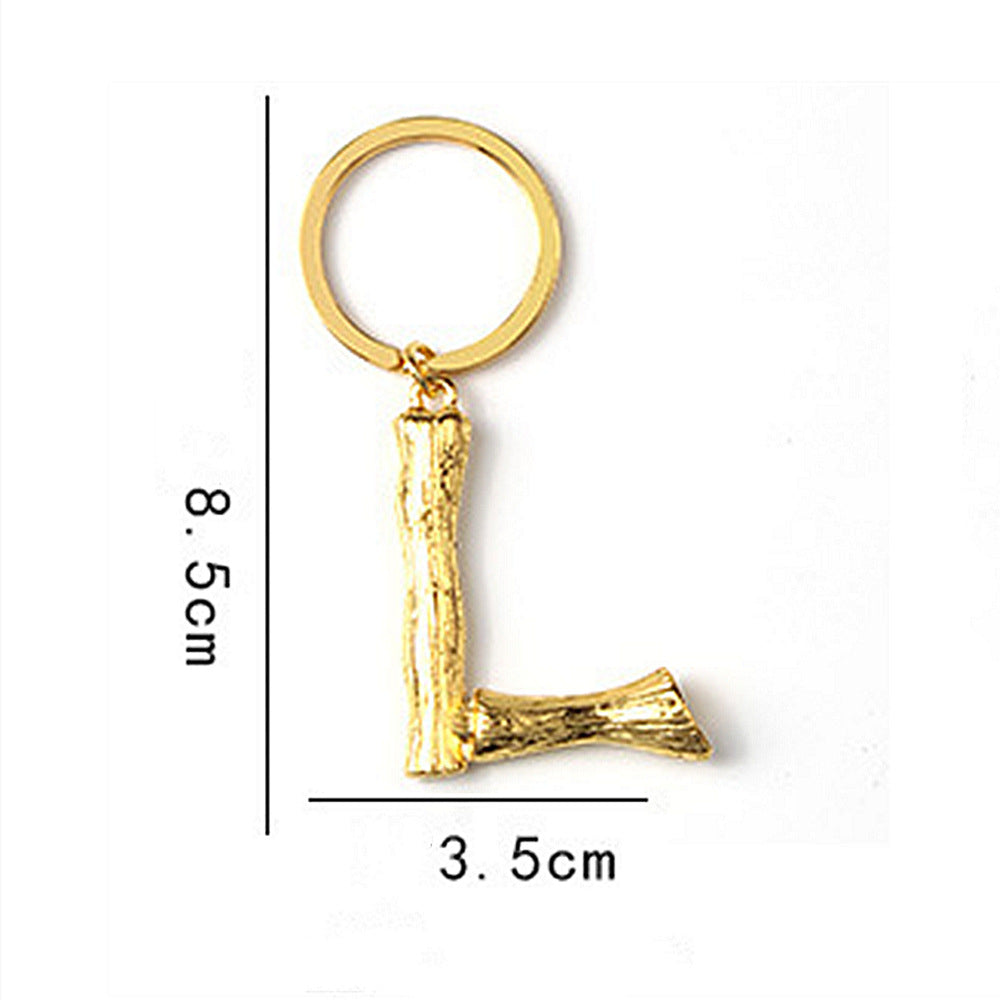 Wholesale Creative 26 English Letters Zinc Alloy Keychain