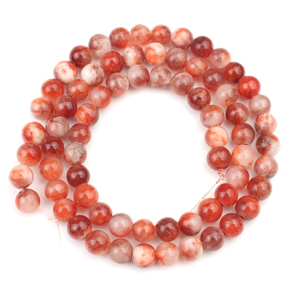 Al por mayor 62 piezas de 6 mm de 6 mm hechas a mano de bricolaje de calcedonia de bricolaje