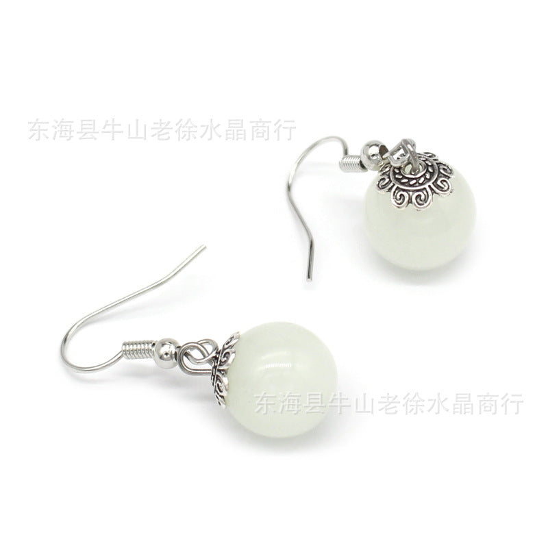Wholesale Halloween Luminous Three-dimensional Luminous Pearl Earrings Simple Personality Creative Earrings
