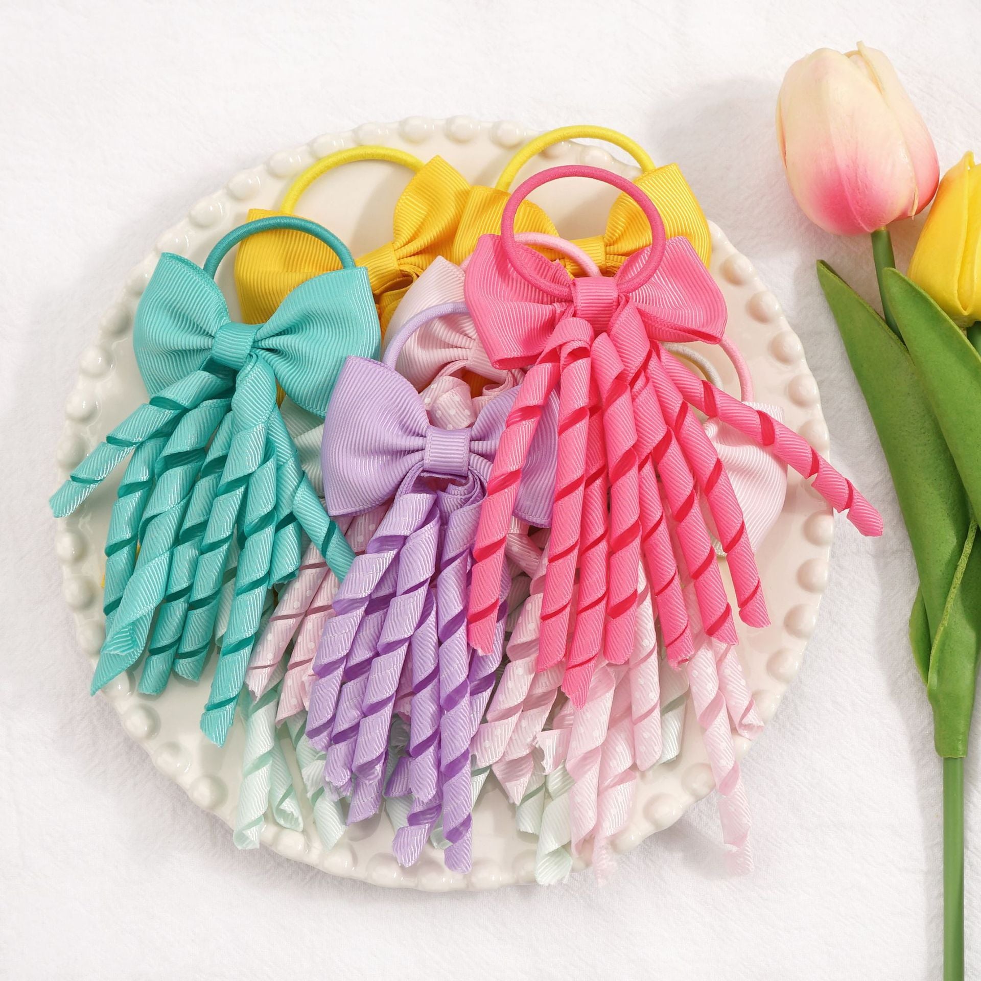 Wholesale bow rubber band roll thread belt Christmas headdress