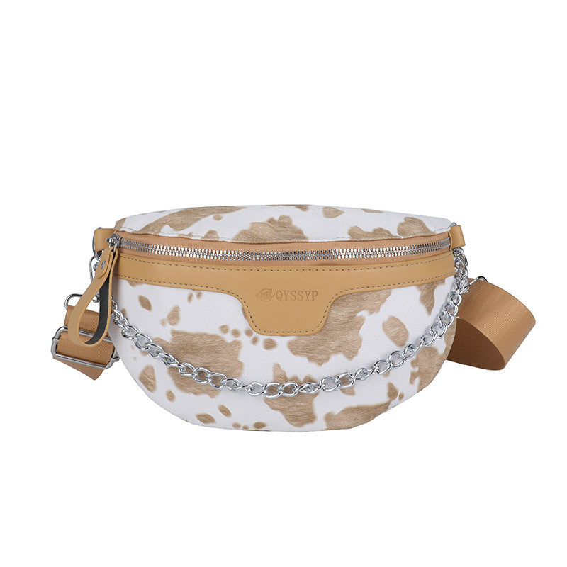 Wholesale Summer High-End Bag Retro Cow Pattern Chest Bag