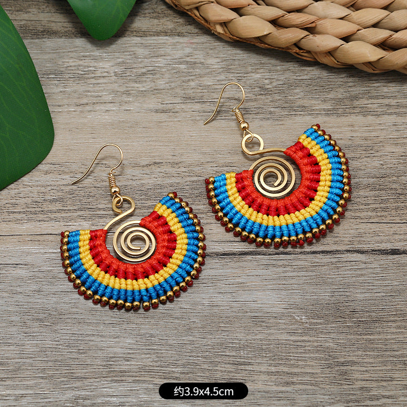 Wholesale Braided Vintage Copper Earrings