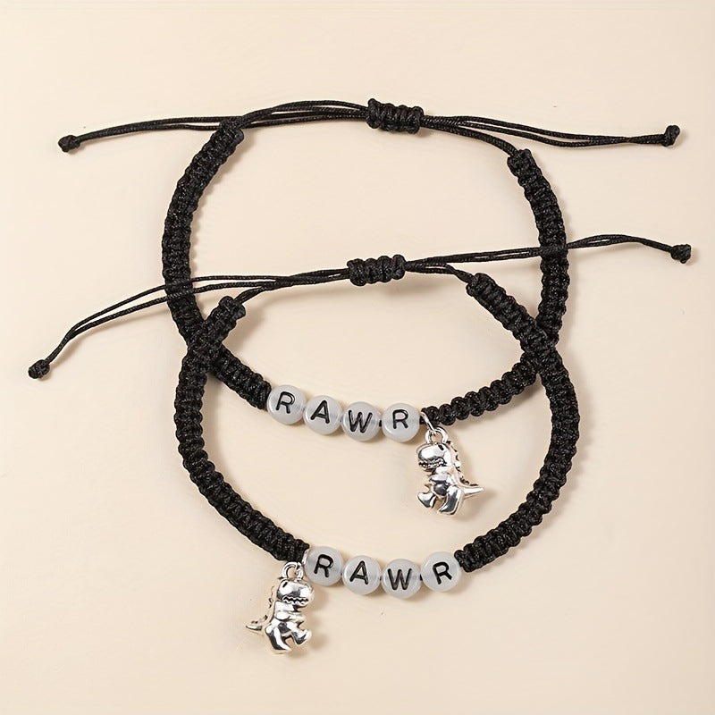 Wholesale Luminous Letter Stainless Steel Bracelet Set