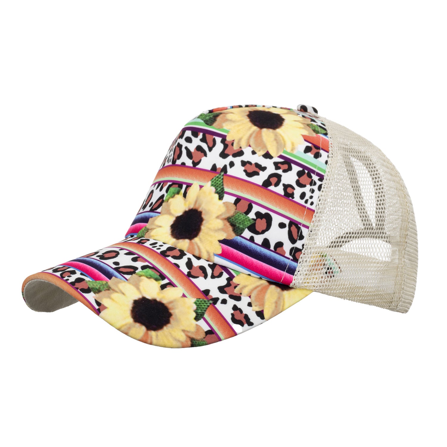 Wholesale flower cloth horsetail hole baseball cap