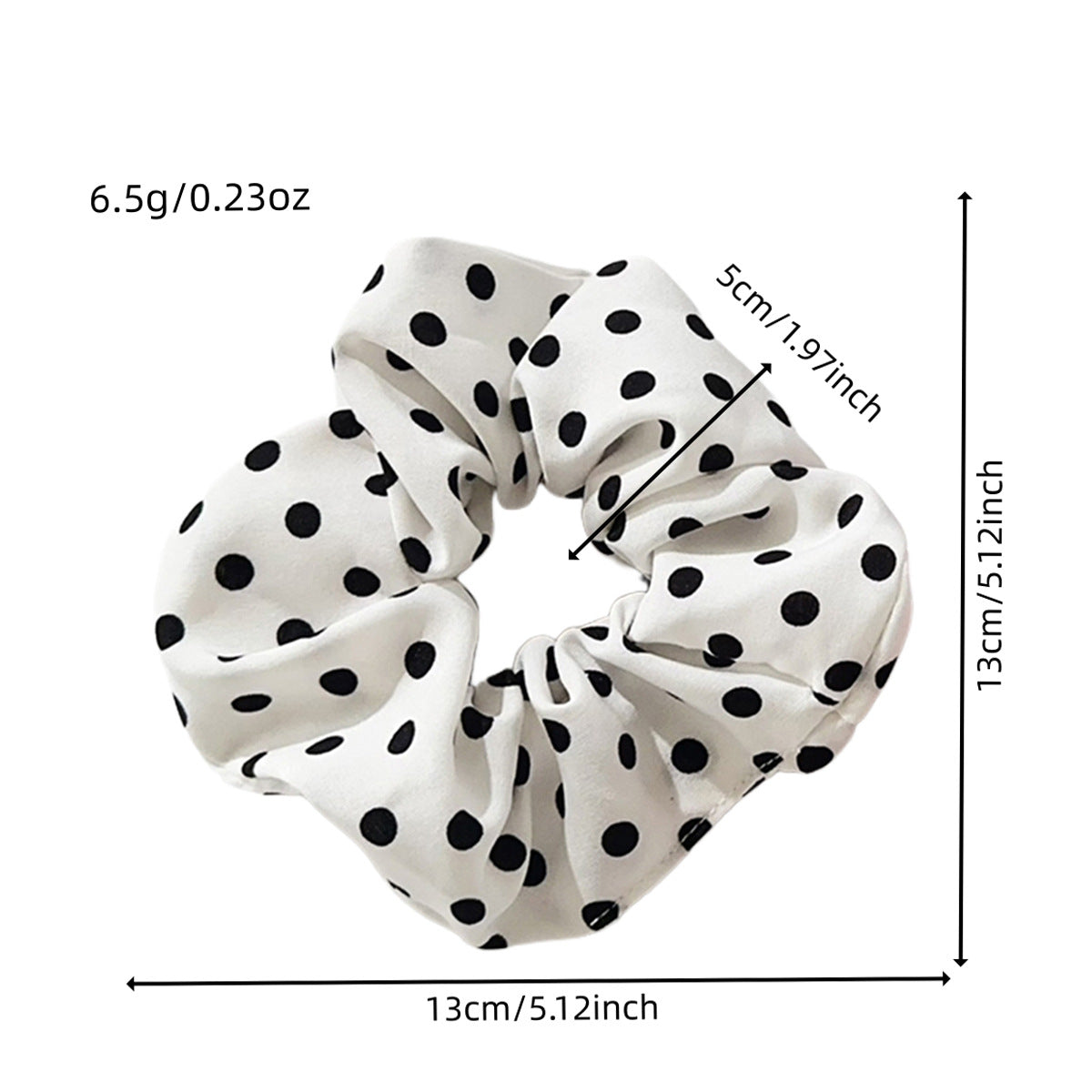 Wholesale Classic polka dot fabric hair ties