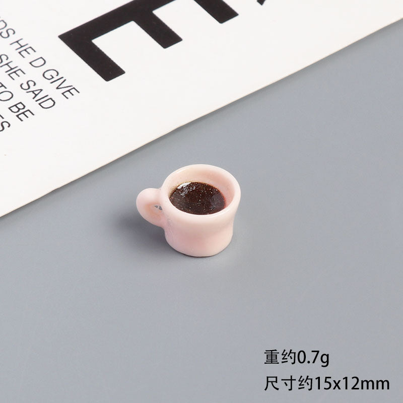 Wholesale Resin Miniature Coffee Cup Plate And Saucer Doll Accessories