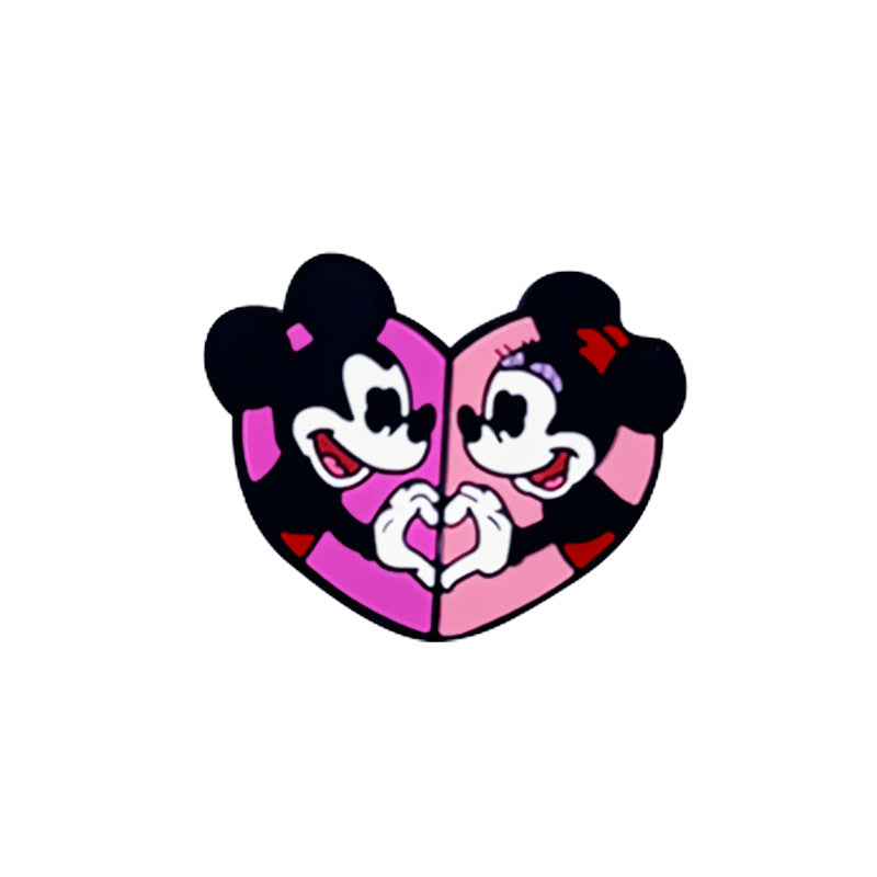 Wholesale 10.pcs/pack Valentine' s Day Beads Silicone Cartoon Jewelry Focal Beads OLY Exclusive