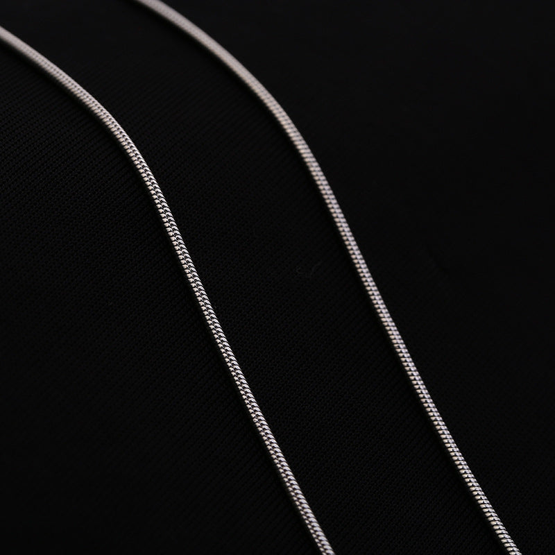 Wholesale 1MM snake bone chain silver-plated necklace