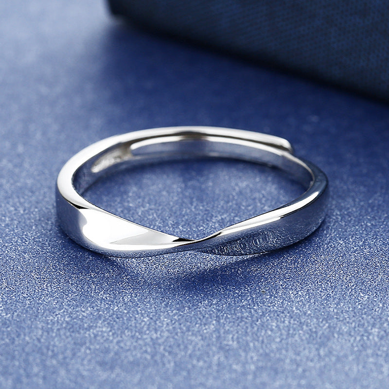 Wholesale Mobius couple ring fashion 520 Valentine's Day ring female Net Red simple open ring Qixi gift