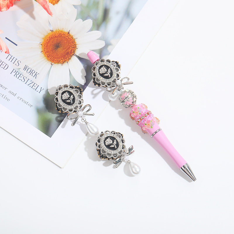 Wholesale 10pcs Heavy Industry Alloy Drip Oil Pendant Pearl Beads