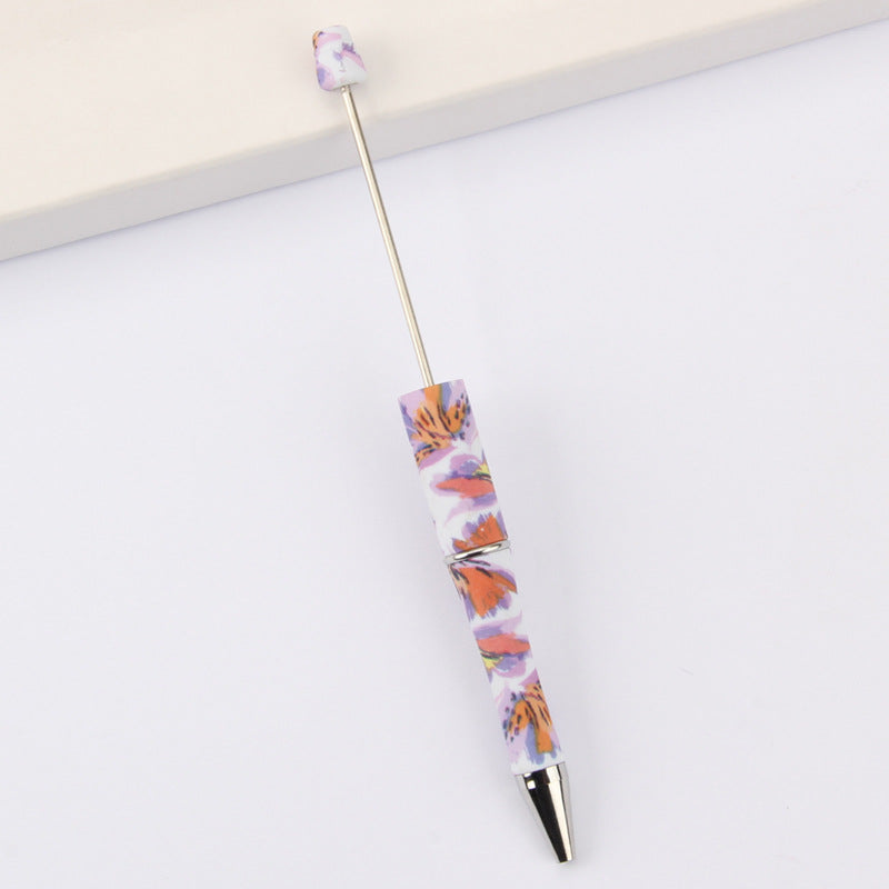 Wholesale Beadable Pens DIY for Beaded Cow Leopard Print Plastic Pen