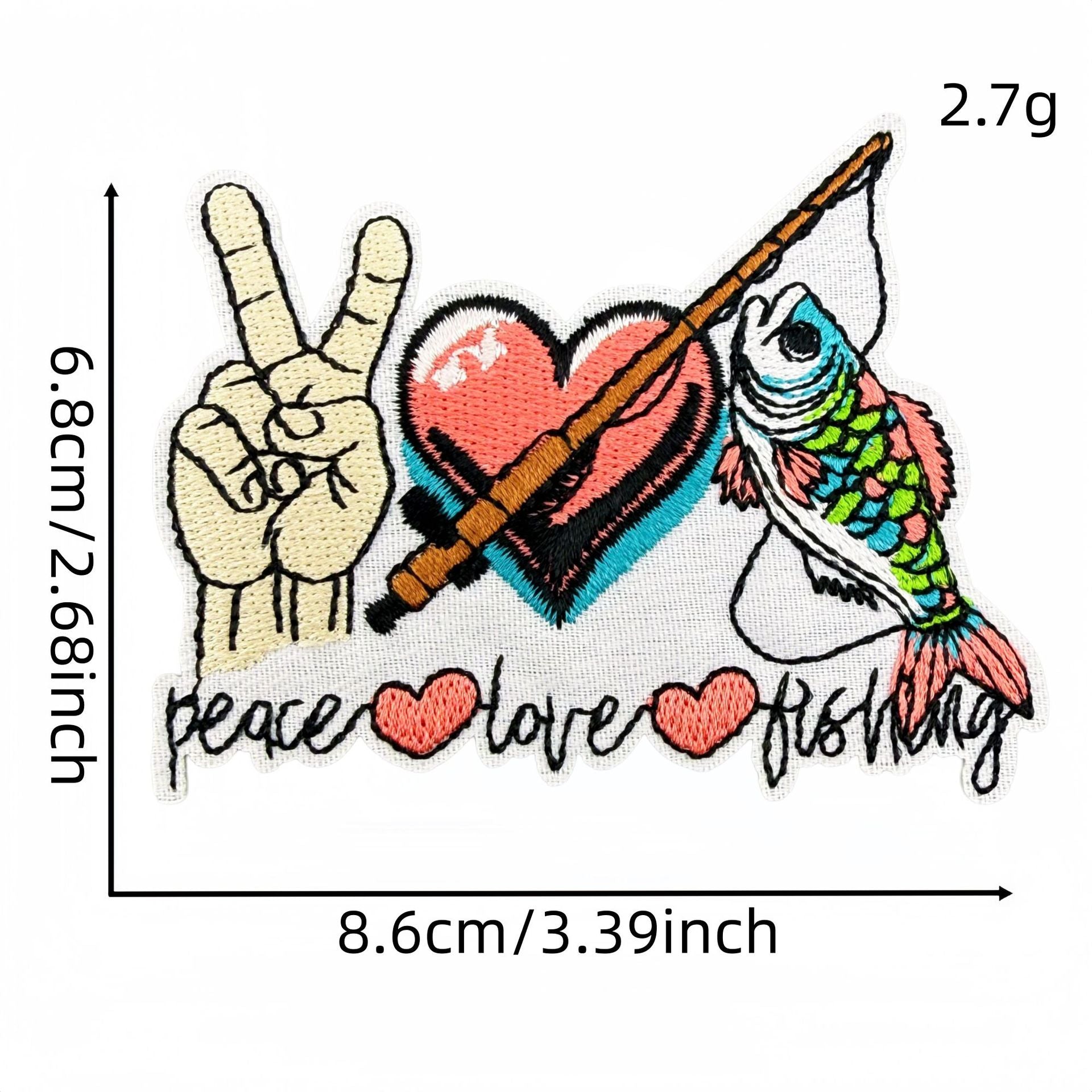 Wholesale 20 Pack Fishing Themed Embroidered Patches Cartoon Iron On Stickers For Clothing Decoration DIY Craft