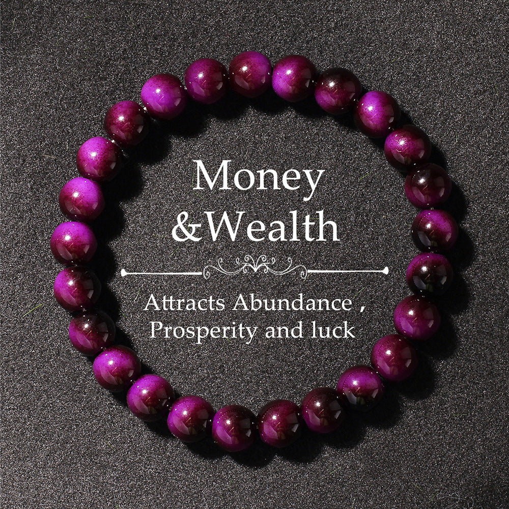 Wholesale Glass  Dopamine Imitation Tiger Eye  Bracelet