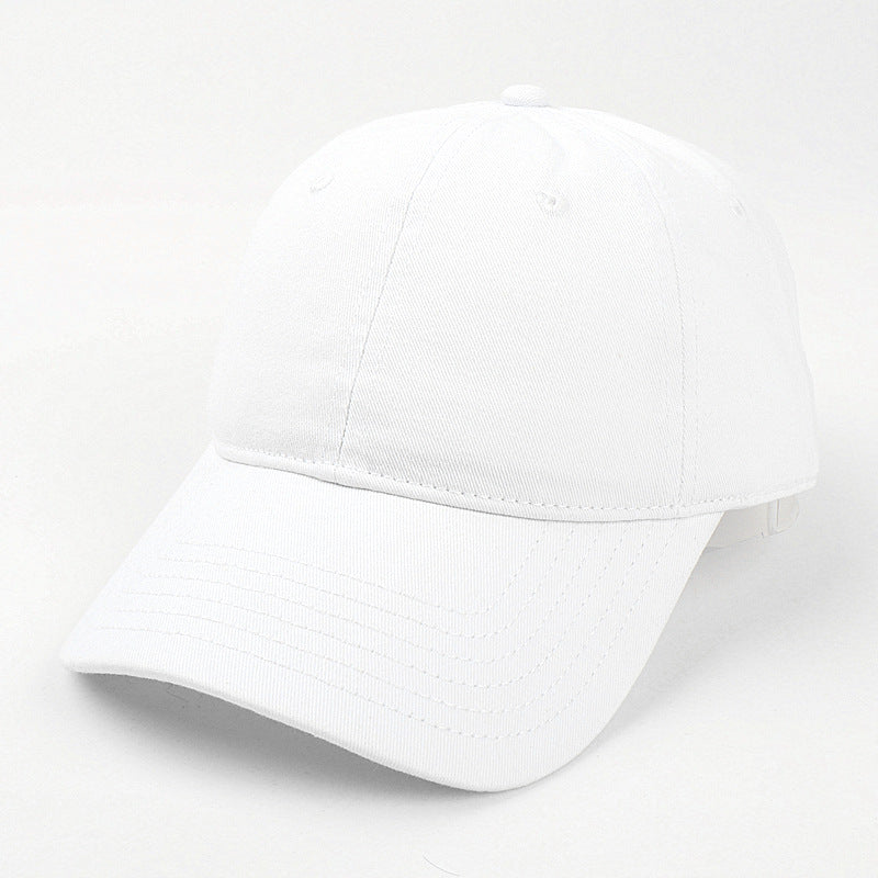 Wholesale Simple Soft Top Washable Cotton Light Plate Solid Color Cap Men's and Women's Korean Style Sunscreen Baseball Cap Trendy
