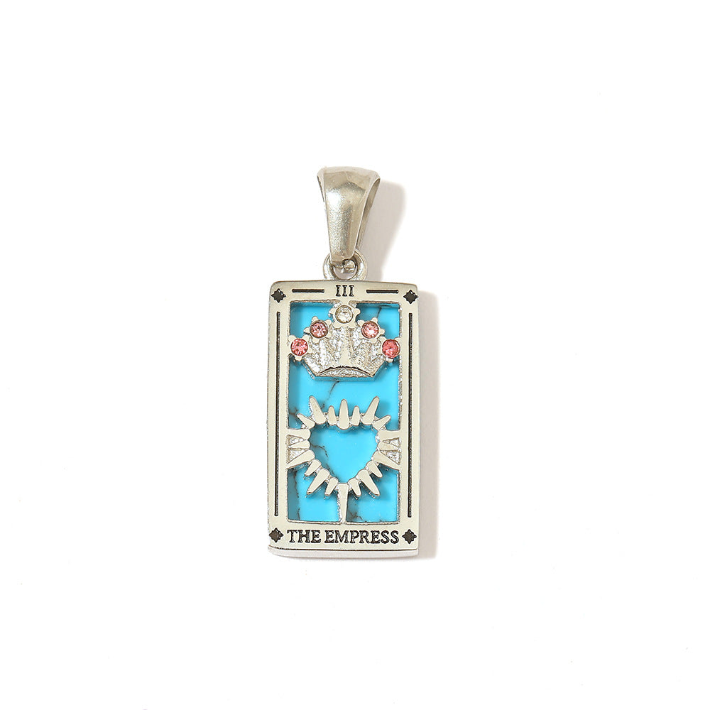 Wholesale Stainless Steel Gold Tarot Card Pendant
