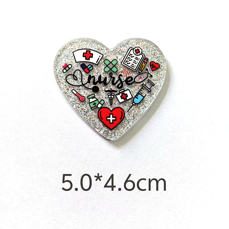 Wholesale 10pcs Cartoon Medical Nurse Acrylic Flatback