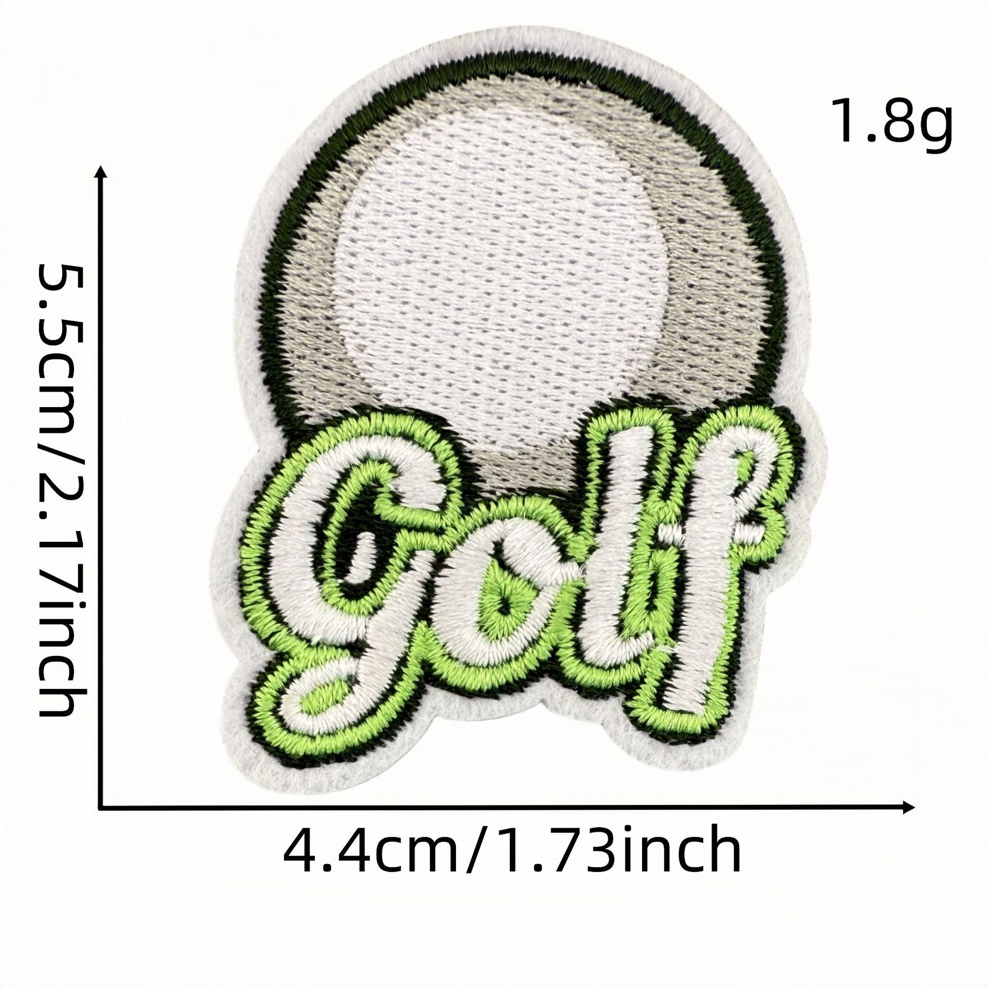 Wholesale Cartoon Golf Embroidered Iron On Patch Green Decorative Cloth Patch For Clothing Bags And DIY Crafts