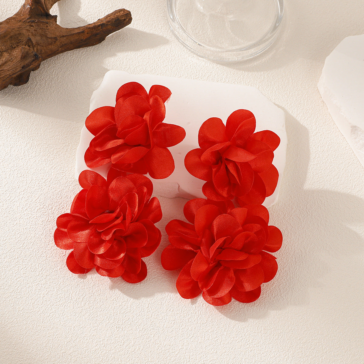 Wholesale Multi colored flower Valentine' s Day earrings