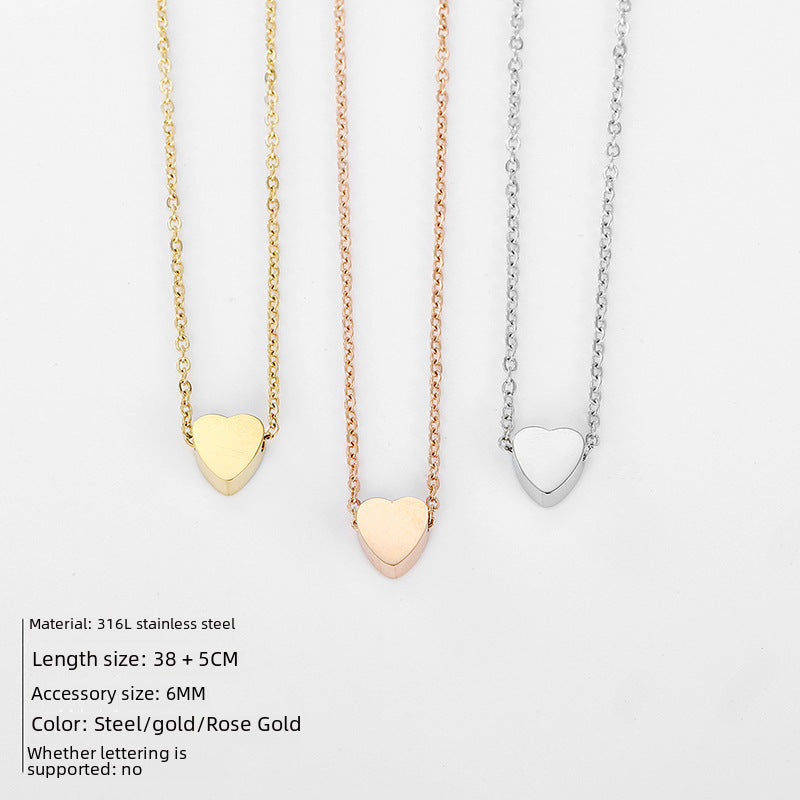 Wholesale Heart short clavicle necklace