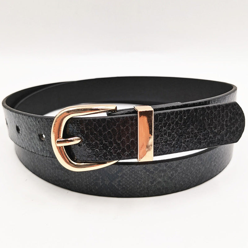 Wholesale Snake print women' s belt