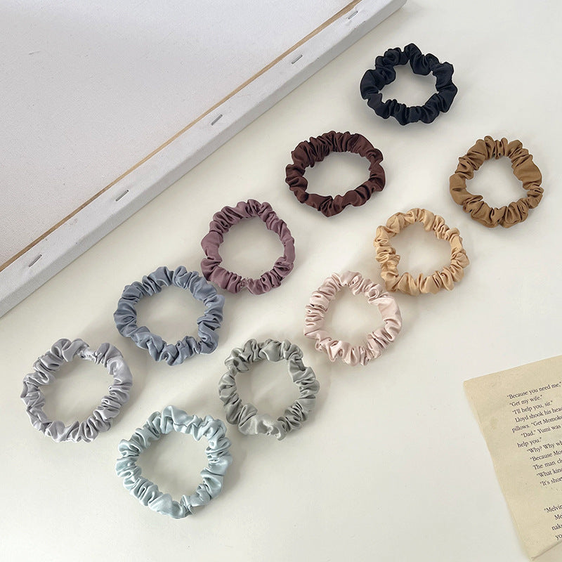 Wholesale Solid Color Satin Small Hair Tie