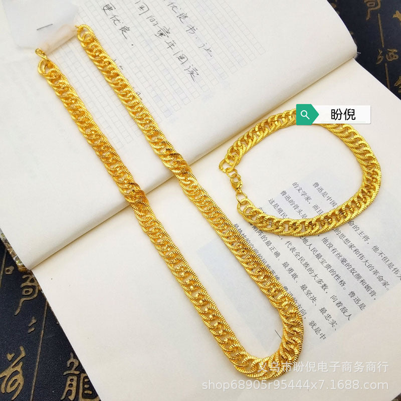 Wholesale Simulated Gold Chain Tycoon Photo Props Hip-hop Style Domineering Men's Big Gold Necklace
