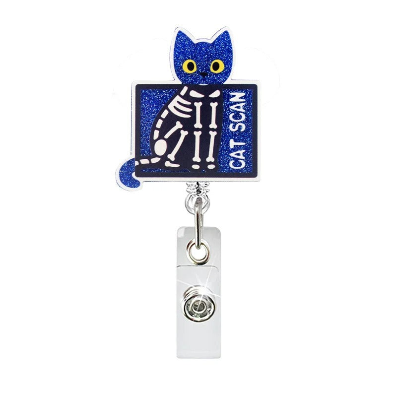 Wholesale 10pcs Acrylic Fun Badge Retractable Keychain