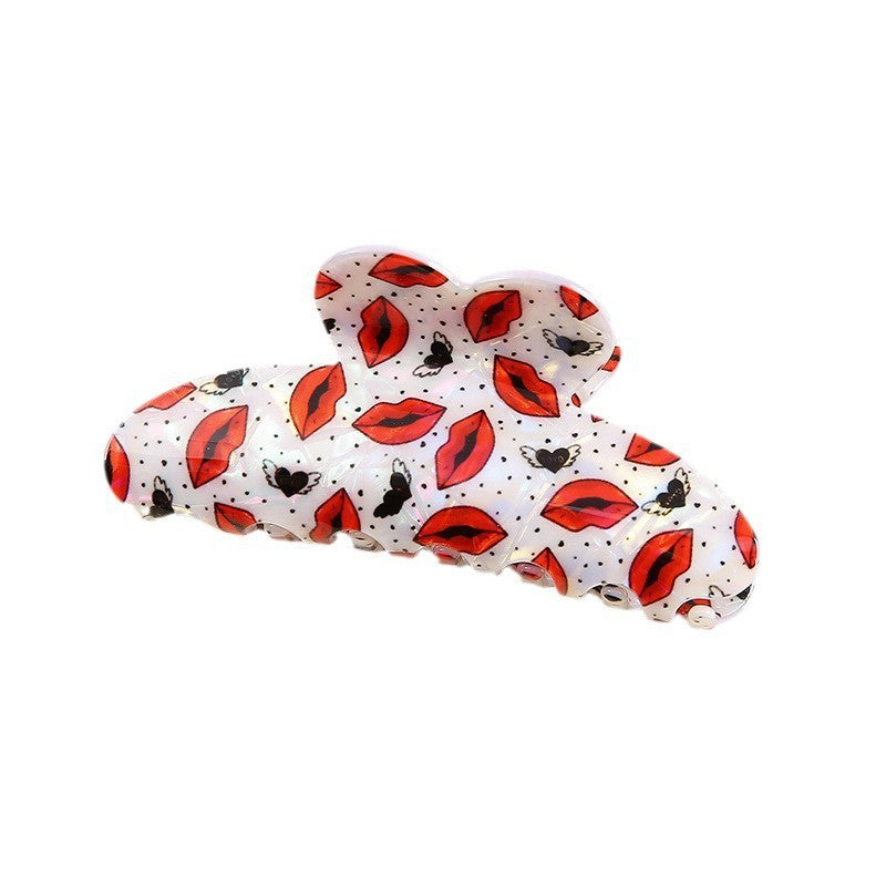 Wholesale Sweet Valentine's Day Heart Shaped Cute Red Lips Love Hairpin