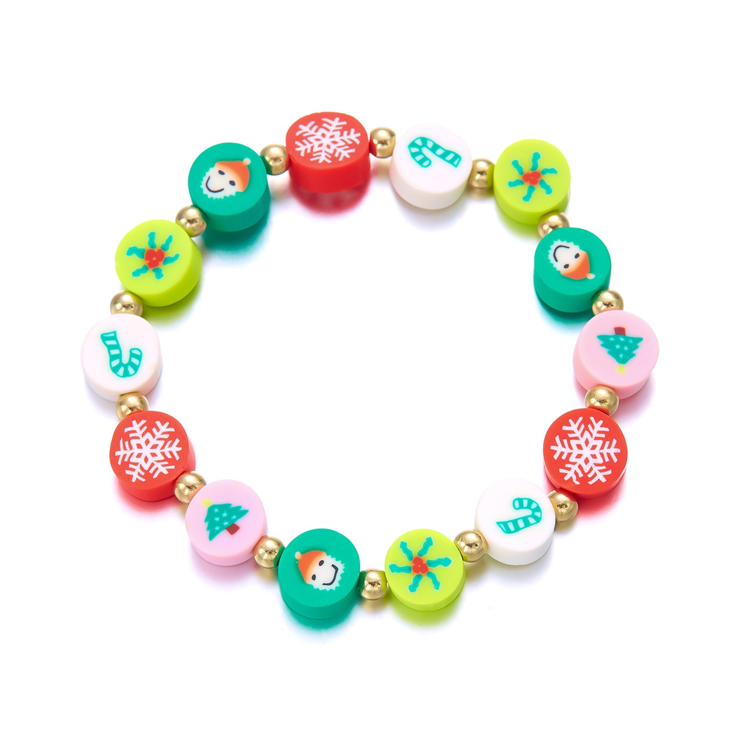 Wholesale Christmas Element Clay Bead bracelet