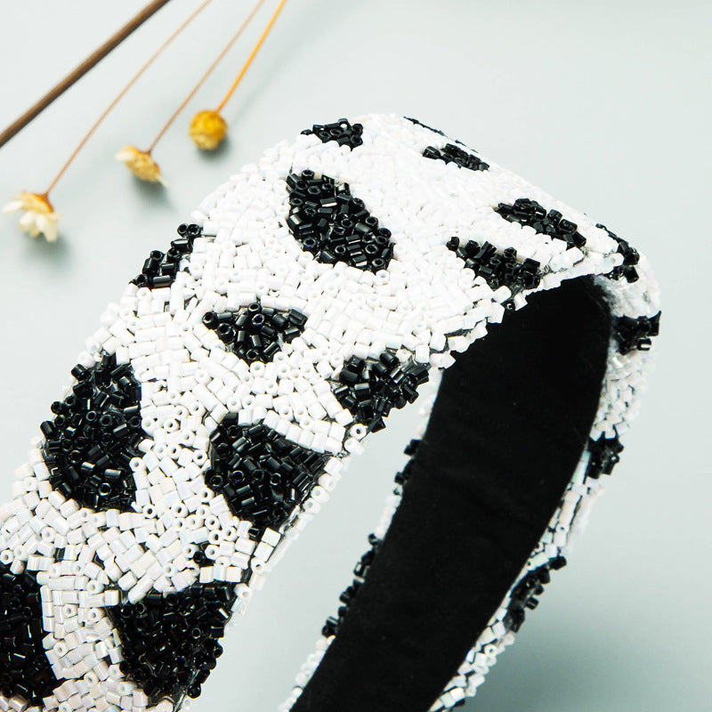 Wholesale New Stylish Glass Tube Leopard Print Zebra Print Headband