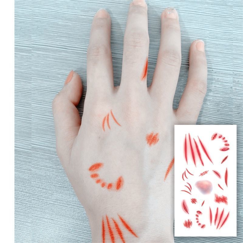 Wholesale  tattoo paste simulation bleeding fake wound bite  suture  party bar makeup face paste