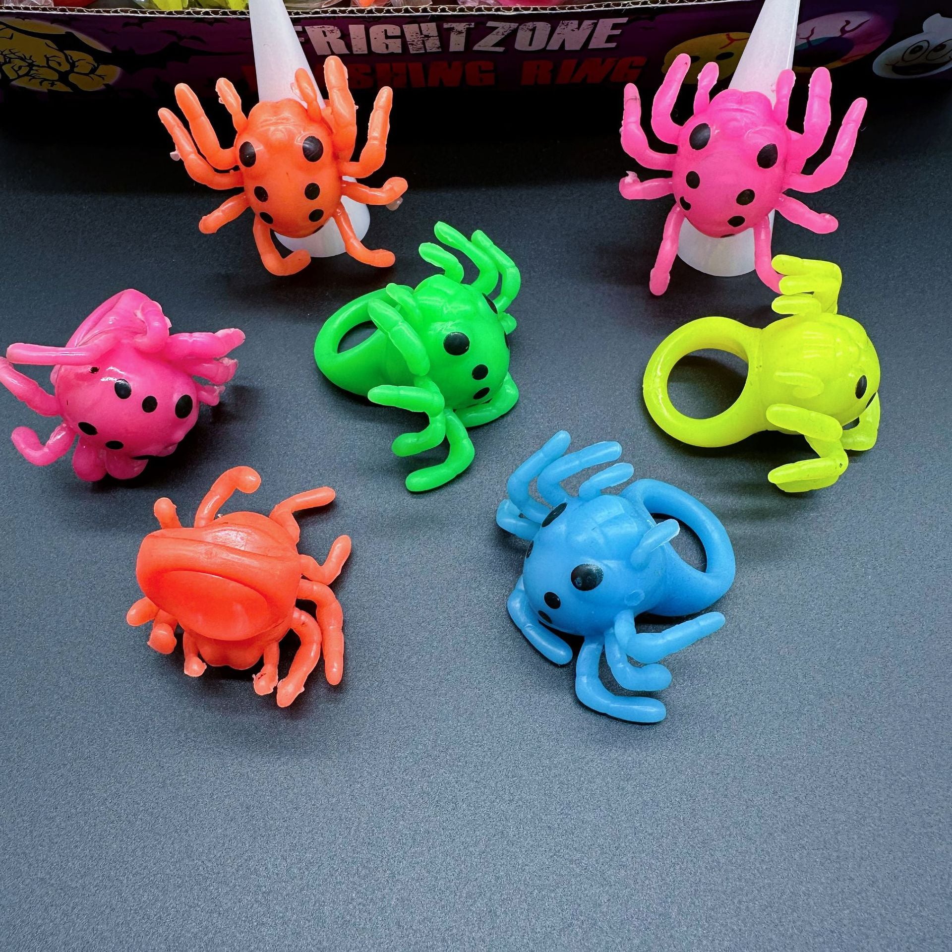 Wholesale Halloween Glowing Ghost Pumpkin Bat Ring