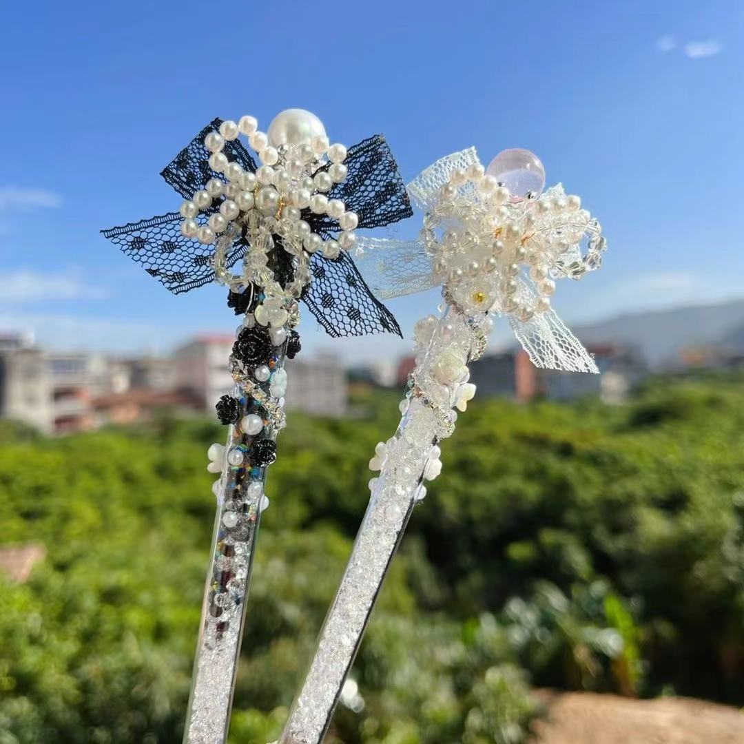 Wholesale Black and White Pearl Lace Bow Diy Handmade Homemade Utility Knife