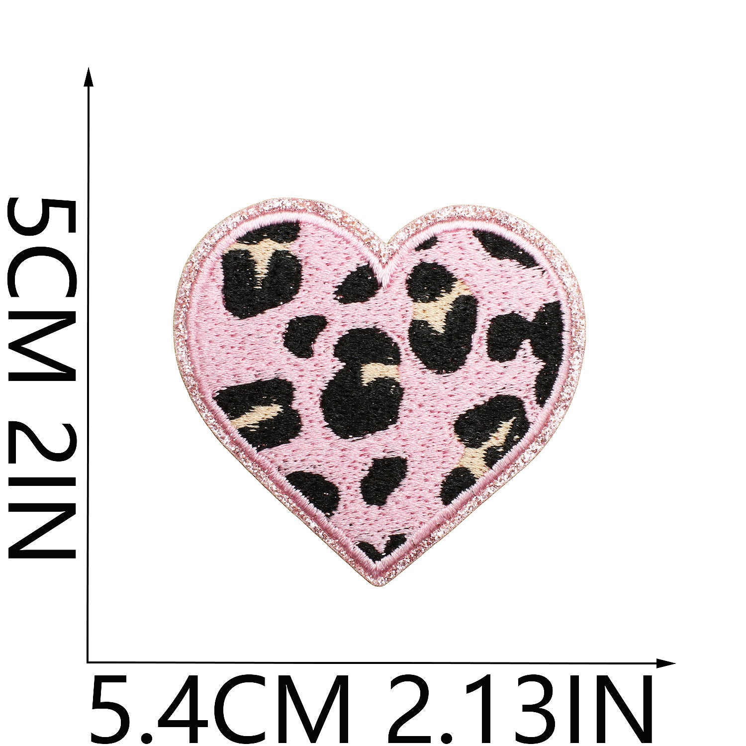 Wholesale Leopard Print Glitter Star Embroidered Patch Polyester Applique For Clothing Bags DIY